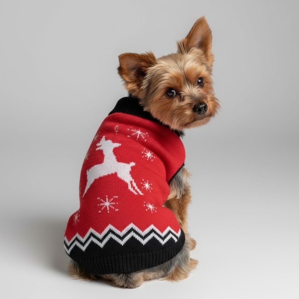 Retro Style Dog Christmas Sweater